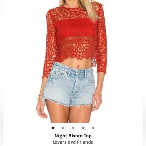 Lovers + Friends Mesh Top